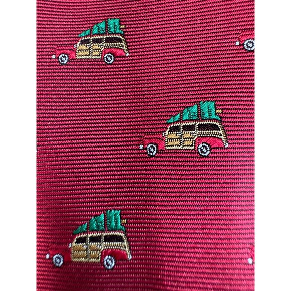 Knotty and Nice Woody Van Christmas Tie OS Red Christmas Polyester - Picture 8 of 16